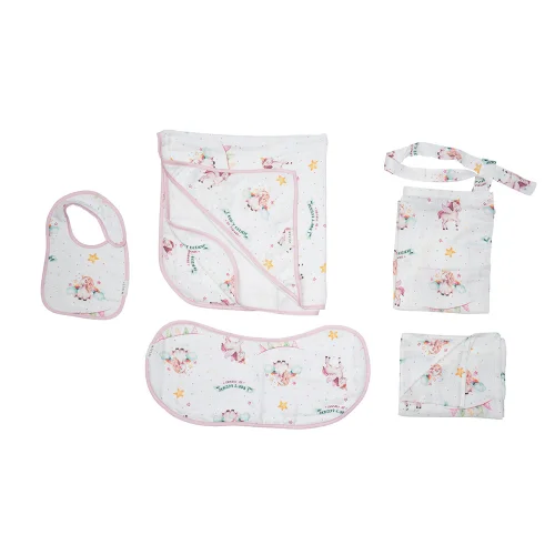 Miujoy - Newborn Unicorn Organic Cotton Muslin Set - 5 Pieces