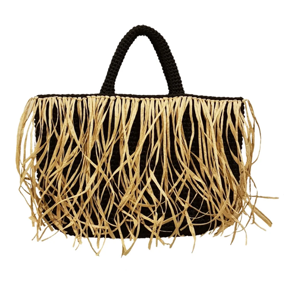 Mien İstanbul - Knitted Rattan Fringe Bag