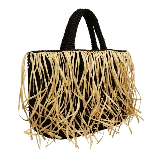 Mien İstanbul - Knitted Rattan Fringe Bag