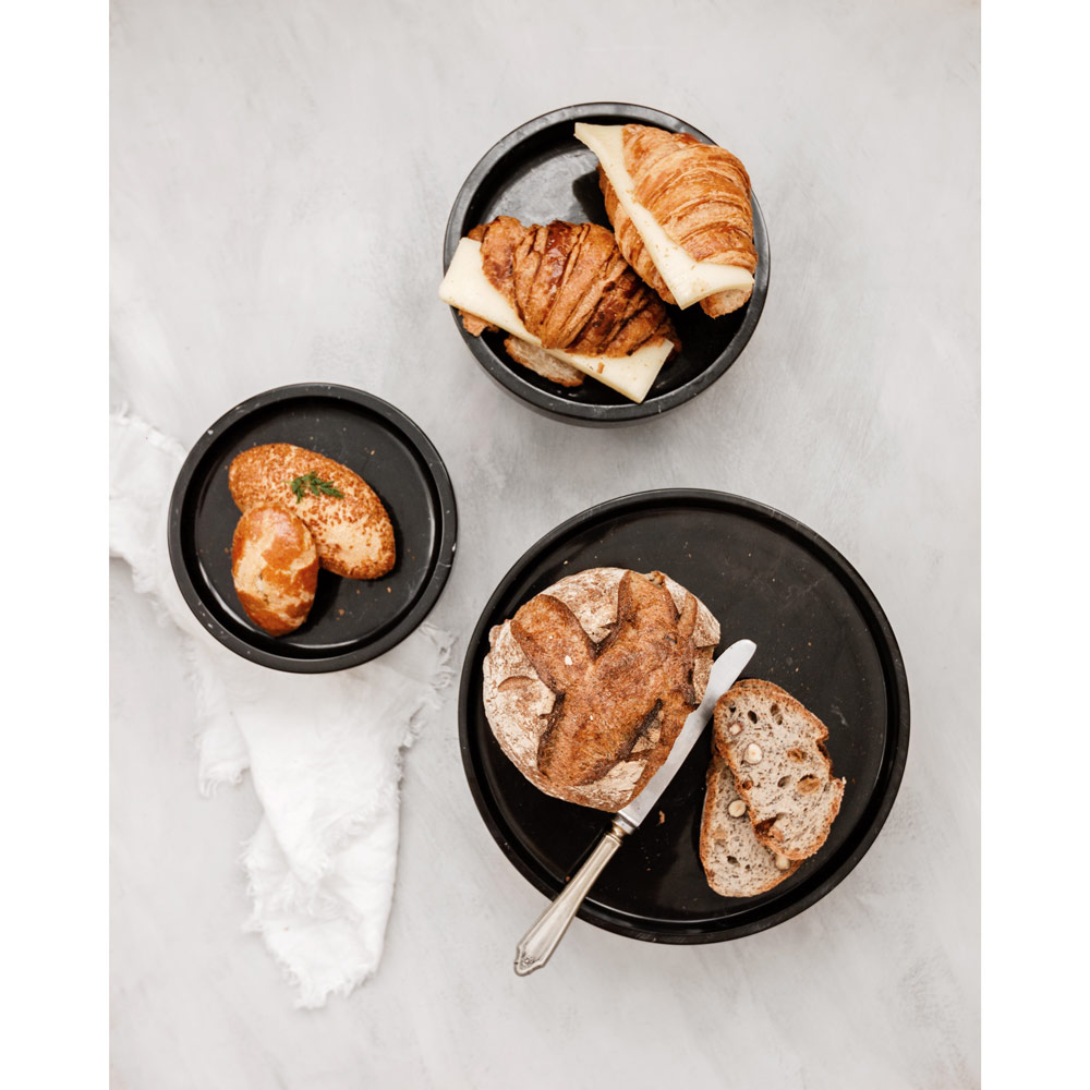 Minval Rise Mini Mermer Pasta Standı Siyah hipicon