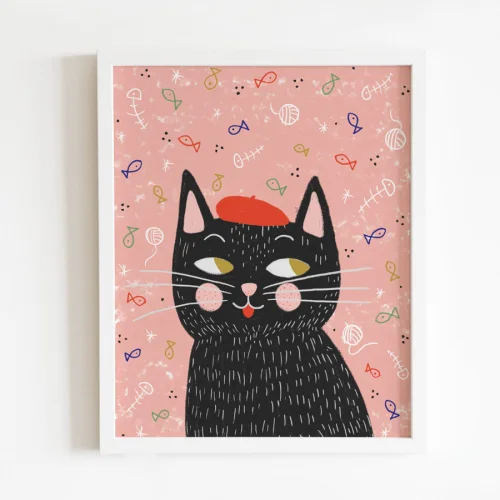 Omm Creative - Painter And Cat Poster