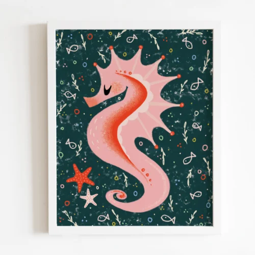 Omm Creative - Sea Horse Poster