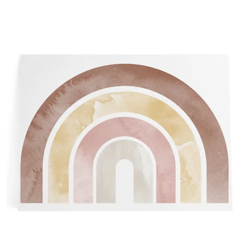 Pop by Gaea - Boheme Watercolor Earthy Rainbow XXL Sticker