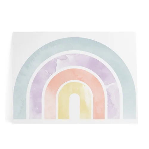 Pop by Gaea - Boheme Watercolor Pastel Rainbow XXL Sticker