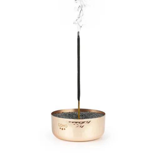 Coho Objet	 - Artisan Meditation Copper Incense Burner With Sand