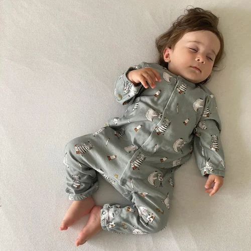 Auntie Me - Organic Making Art Long Sleeve Sleepsuit