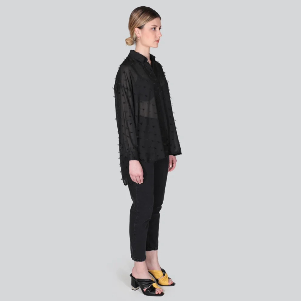 Gardrop Studio 900 - Black Tulle Shirt