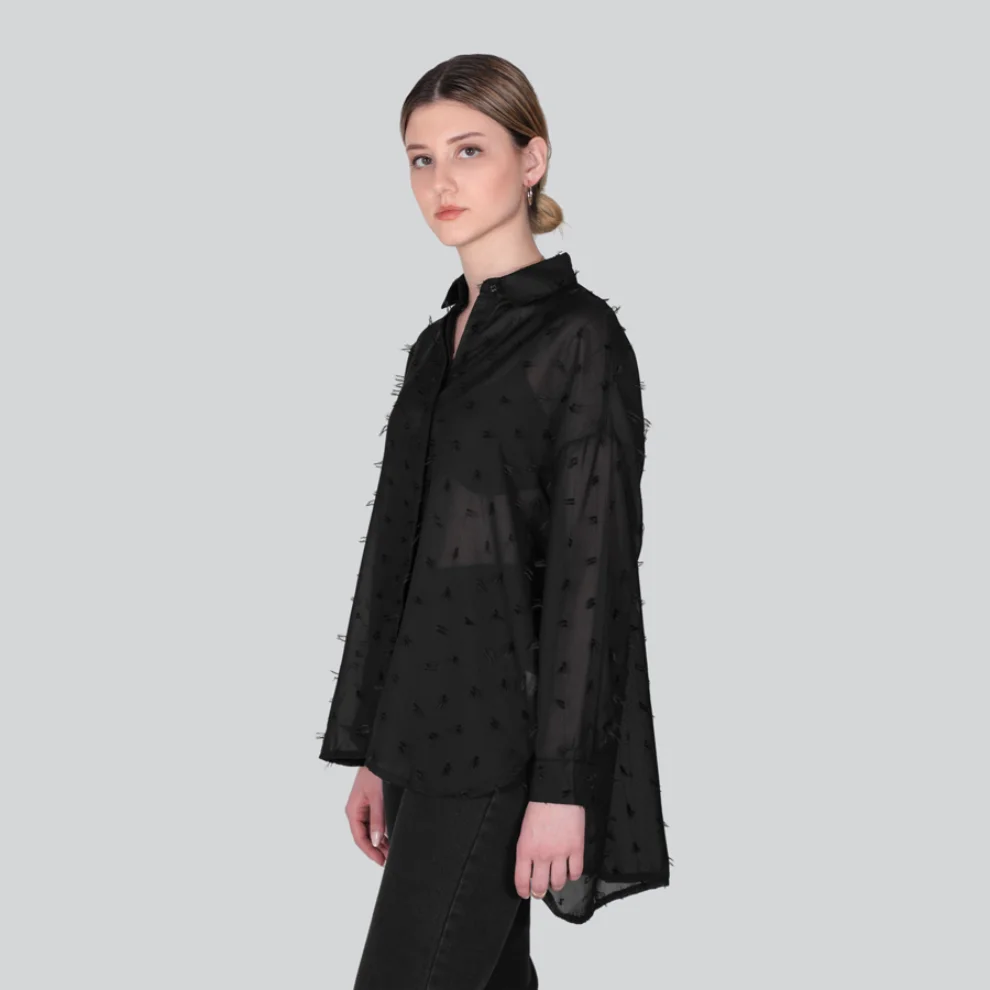 Gardrop Studio 900 - Black Tulle Shirt