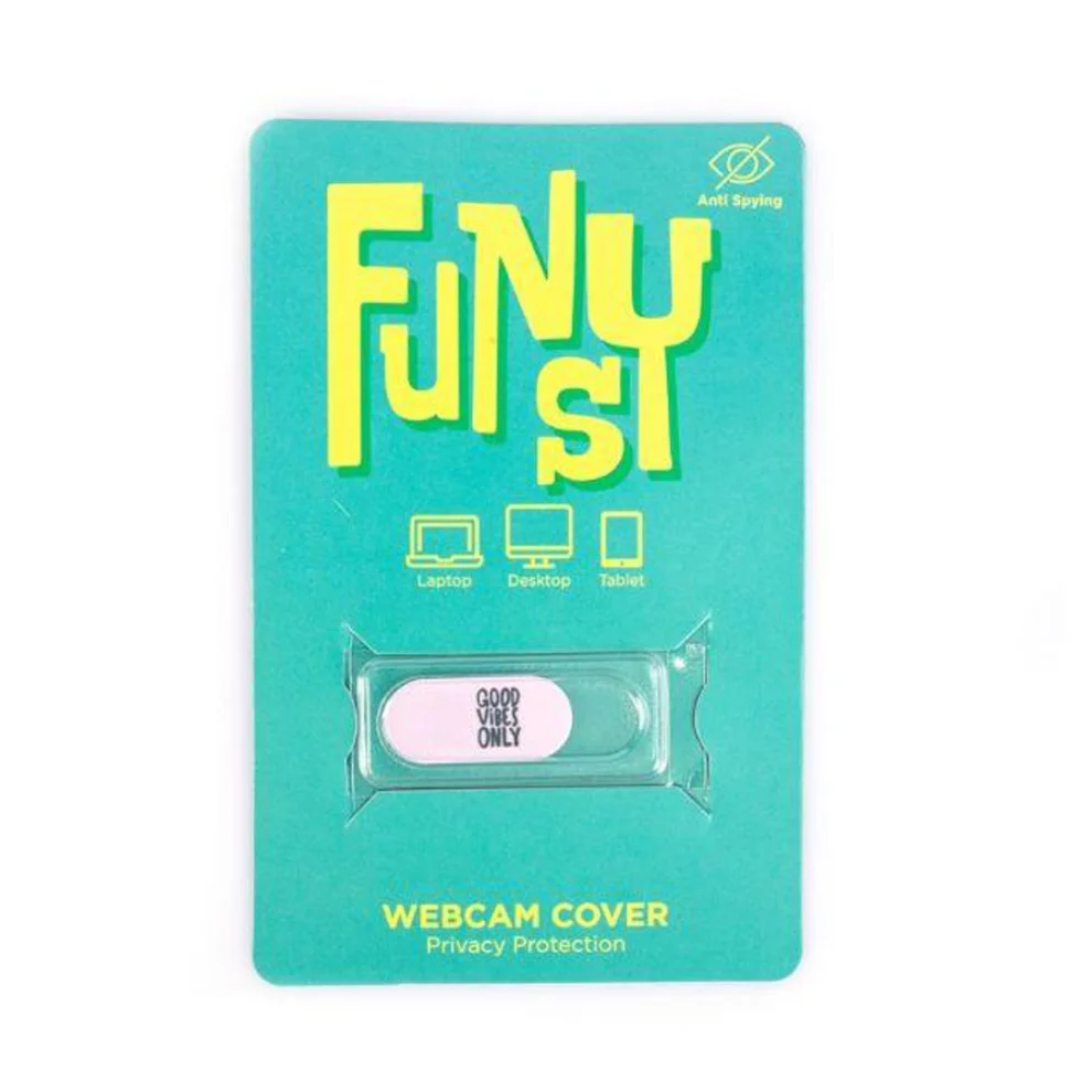 Funsy - Sliding Webcam Cover | Good Vibes Only