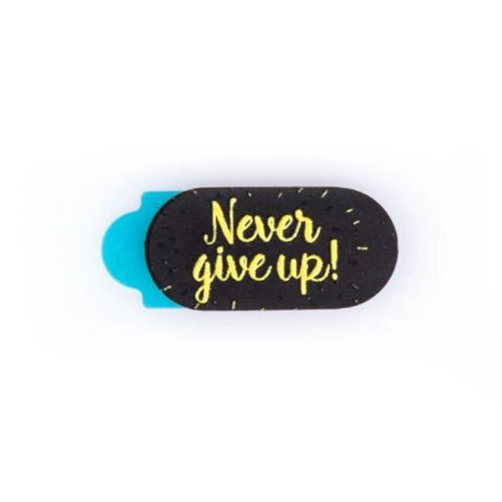 Funsy - Sliding Webcam Cover | Never Give Up Mini