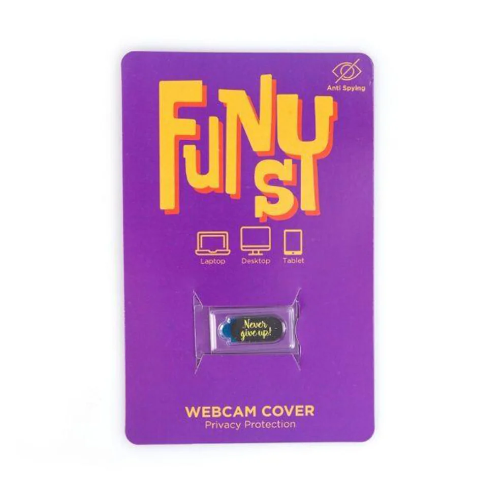 Funsy - Sliding Webcam Cover | Never Give Up Mini