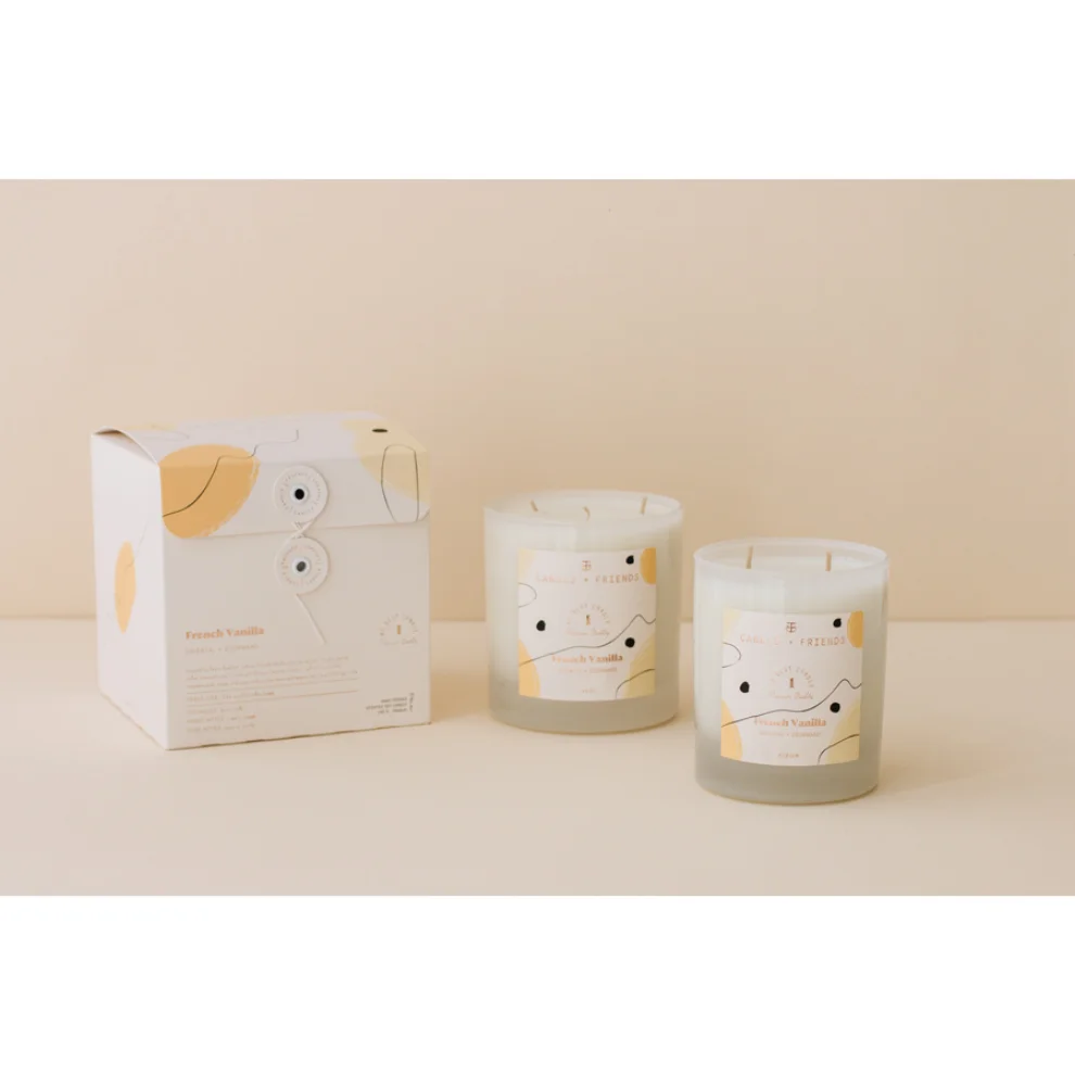 Candle and Friends - No.1 French Vanilla Double Wick Glass Candle