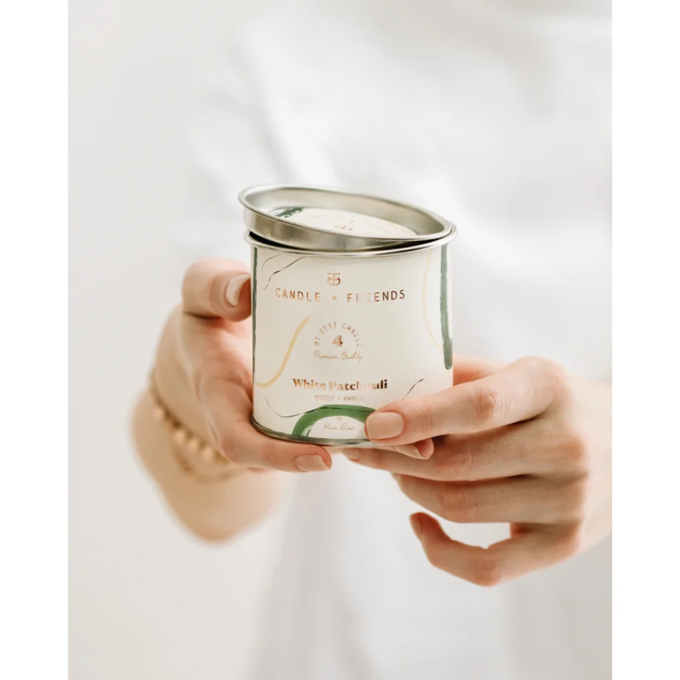 Candle and Friends - No.4 White Patchouli Tin Candle