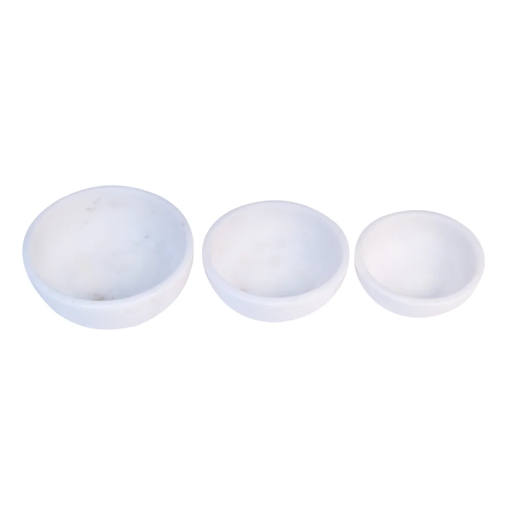 Minval - Shell Marble Vessels - Set of 3