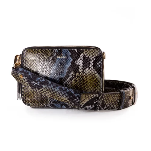 Noula - Snake Print Leather Mini Crossbody