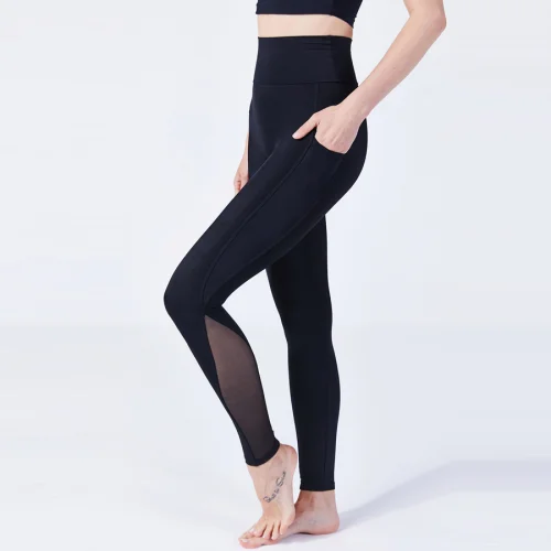 Vayu - Hestia High Waisted Tulle Detailed Yoga Leggings, Pilates Leggings with Pockets