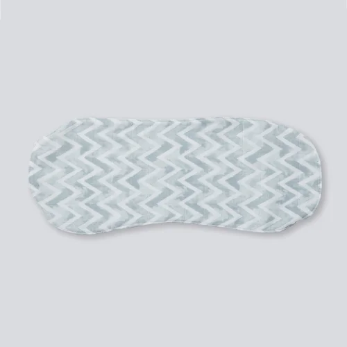 Deeperlove - Muslin Burpy Bib - Blue ZigZag