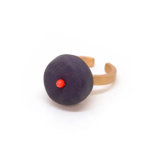 Red Clay Box - Mono Ring Dot