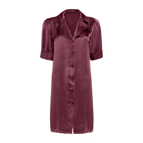 Simple Favor - Pleated Sleeve Shirt Dress