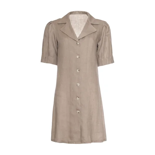 Simple Favor - Pleated Sleeve Shirt Dress