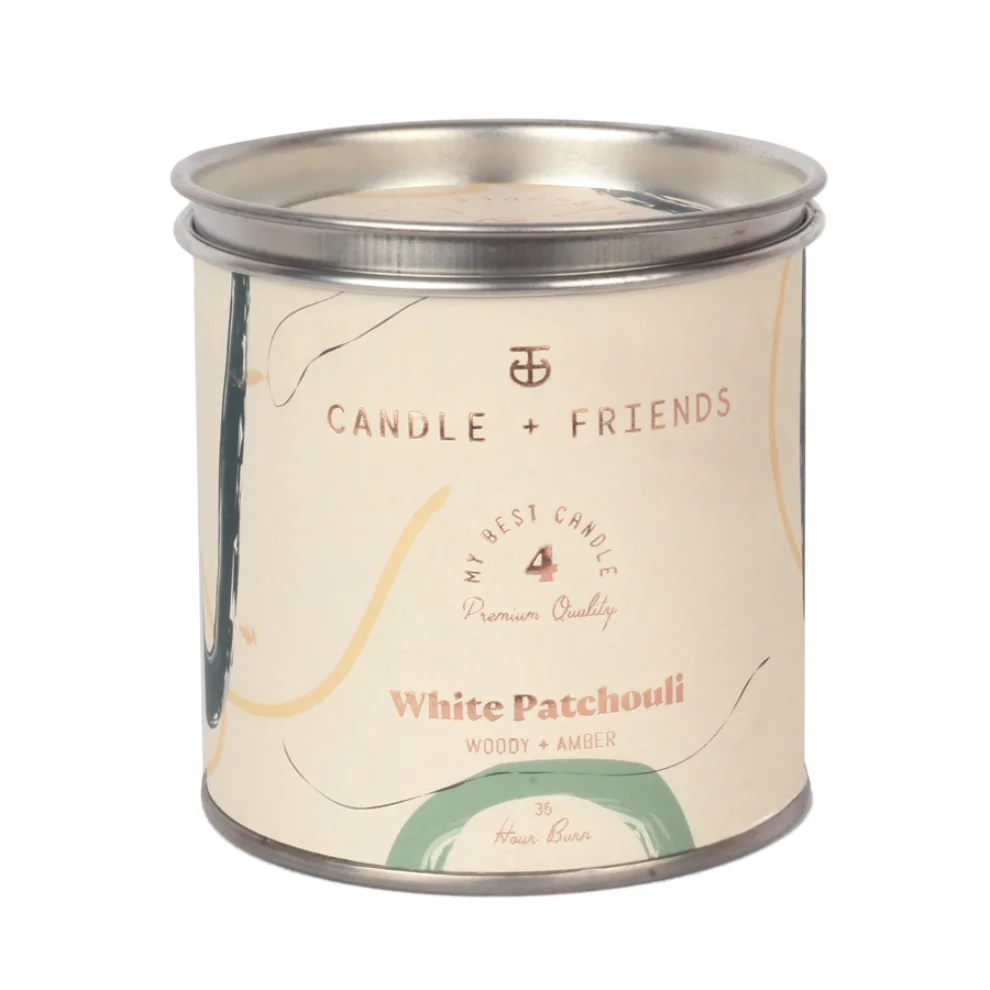 Candle and Friends - No.4 White Patchouli Teneke Mum 