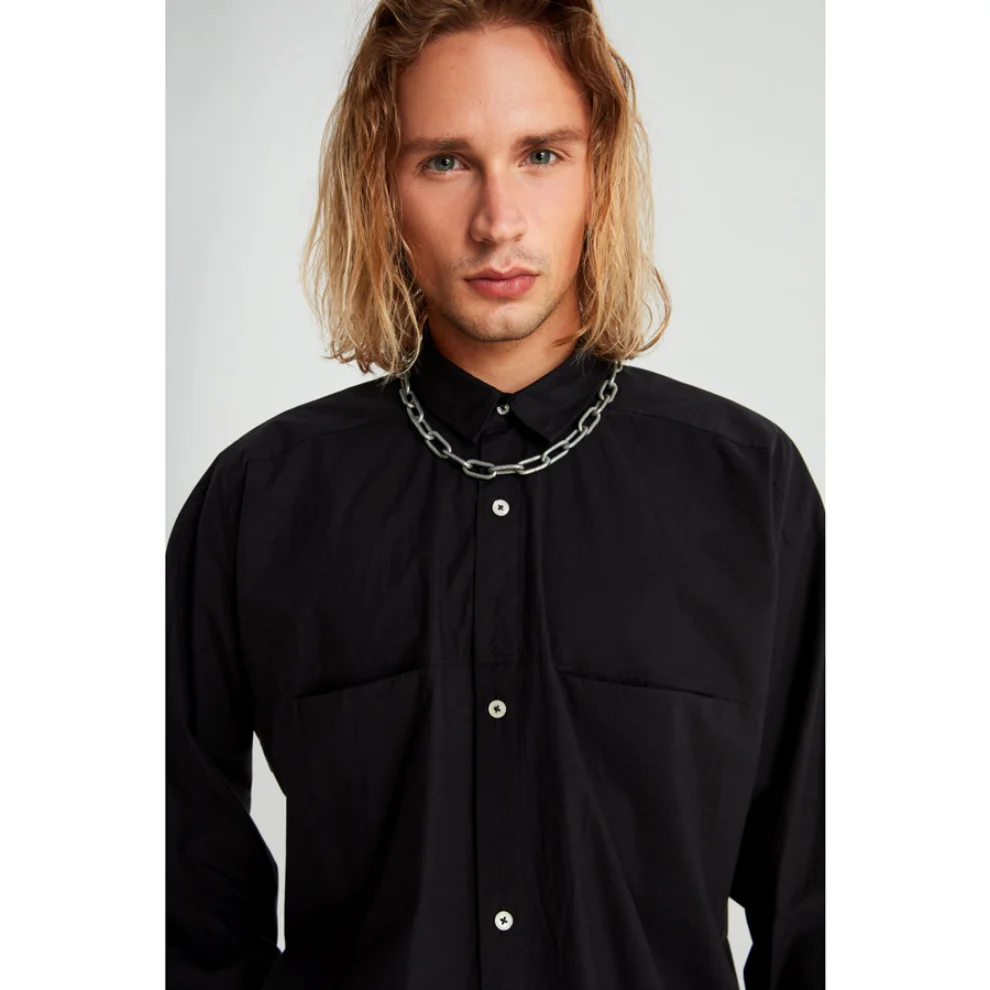 Fok - Oversized Men Shirt With Pocket