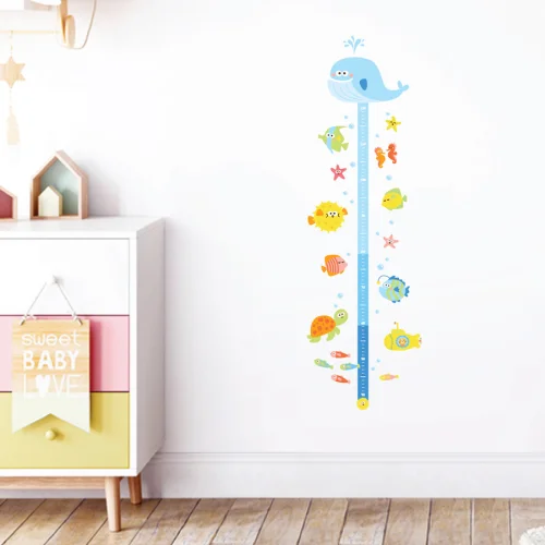 Jüppo - Cute Sea Creatures Wall Sticker Height Ruler