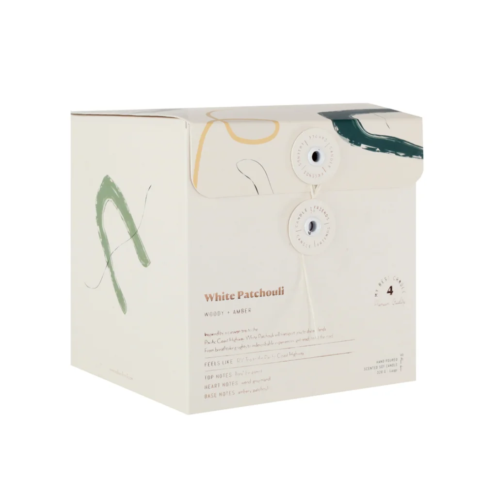 Candle and Friends - No.4 White Patchouli Çift Fitilli Cam Mum