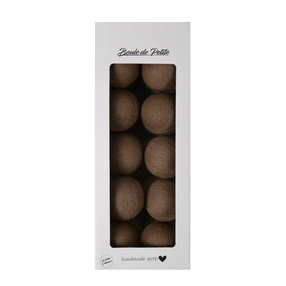 Boule De Petite - Soft Brown Işıklı Top Aydınlatma