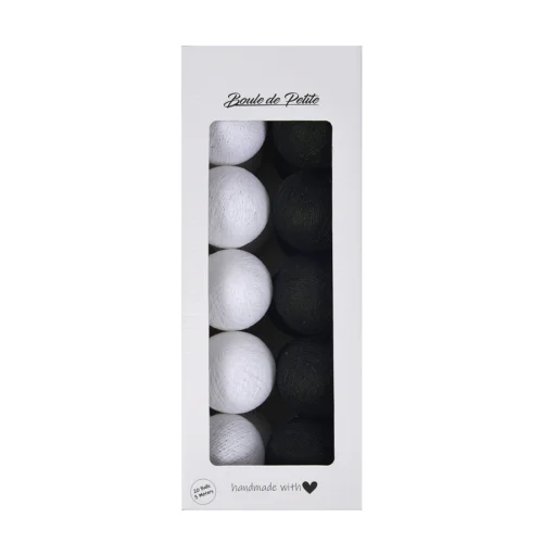 Boule De Petite - Black and White Illuminated Top Lighting