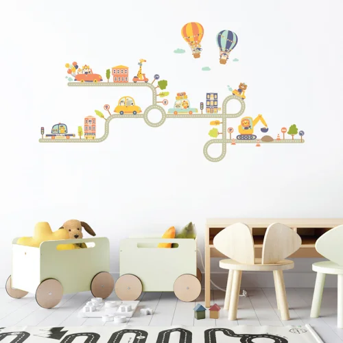 Jüppo - Traffic in the City-1 Wall Sticker