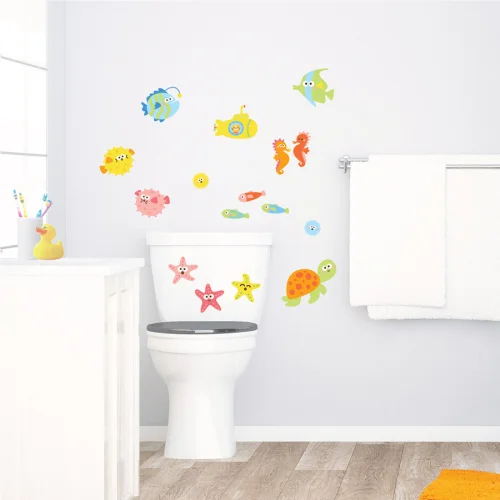 Jüppo - Sea Creatures Wall Sticker - Bath Set