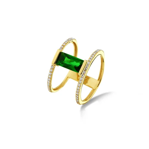 Larissa Jewellery - Vera Green Gemstone Gold Ring