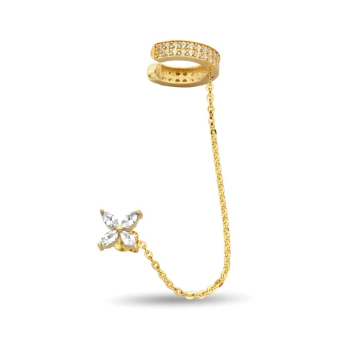 Larissa Jewellery - Four Leaf Gold Earcuff