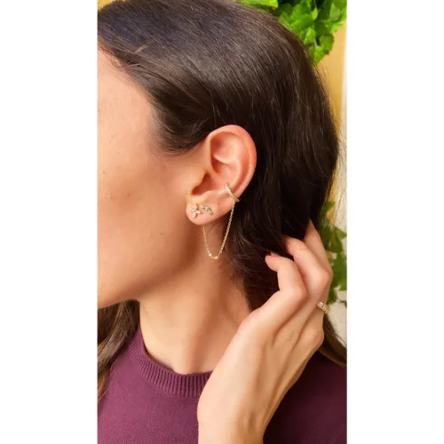 Larissa Jewellery - Four Leaf Gold Earcuff