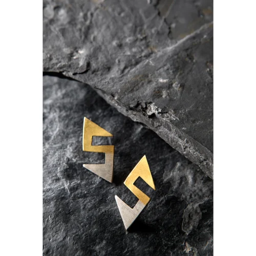 Studio Deka - Hook Figurine Gold Plated Silver Earrings