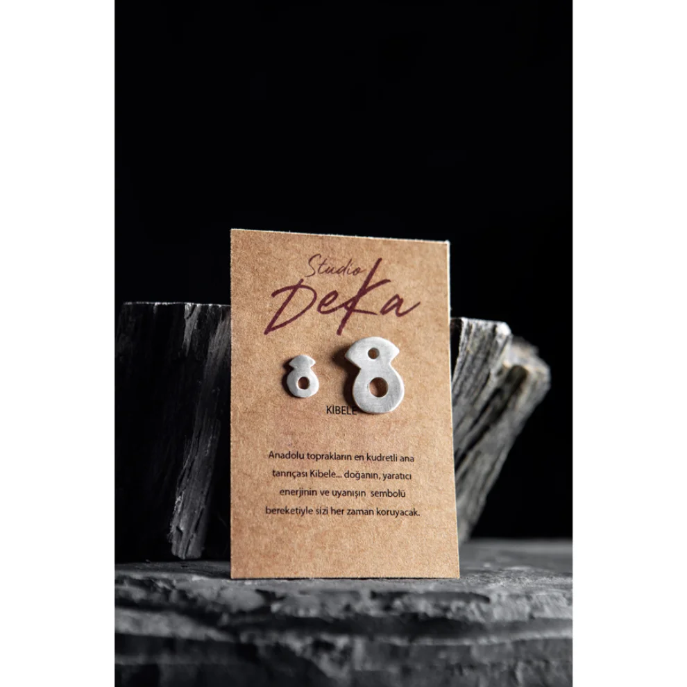 Studio Deka - Kybele Mother Daughter Silver Earrings