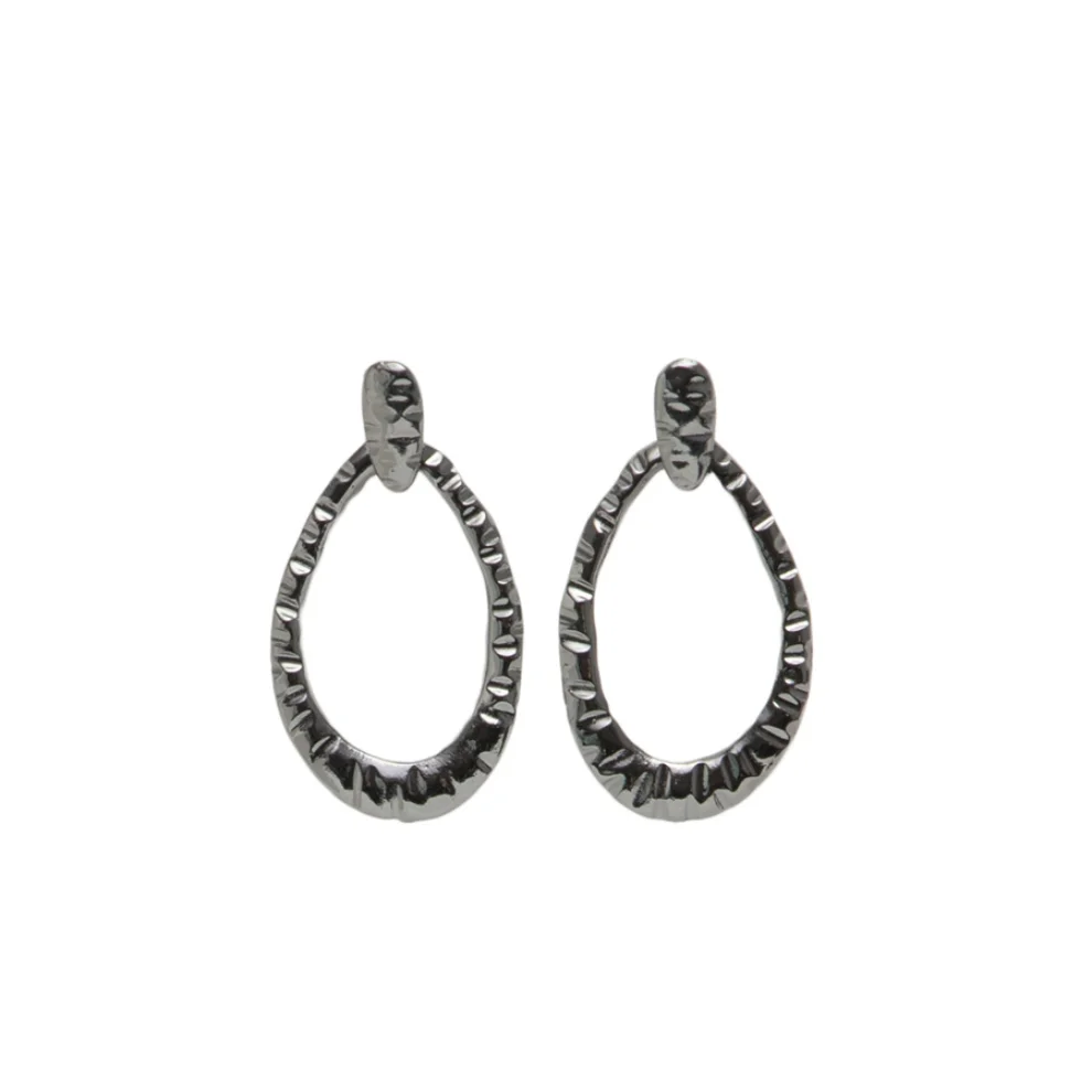 Bonabag - Elisa Earring Gunmetal Küpe