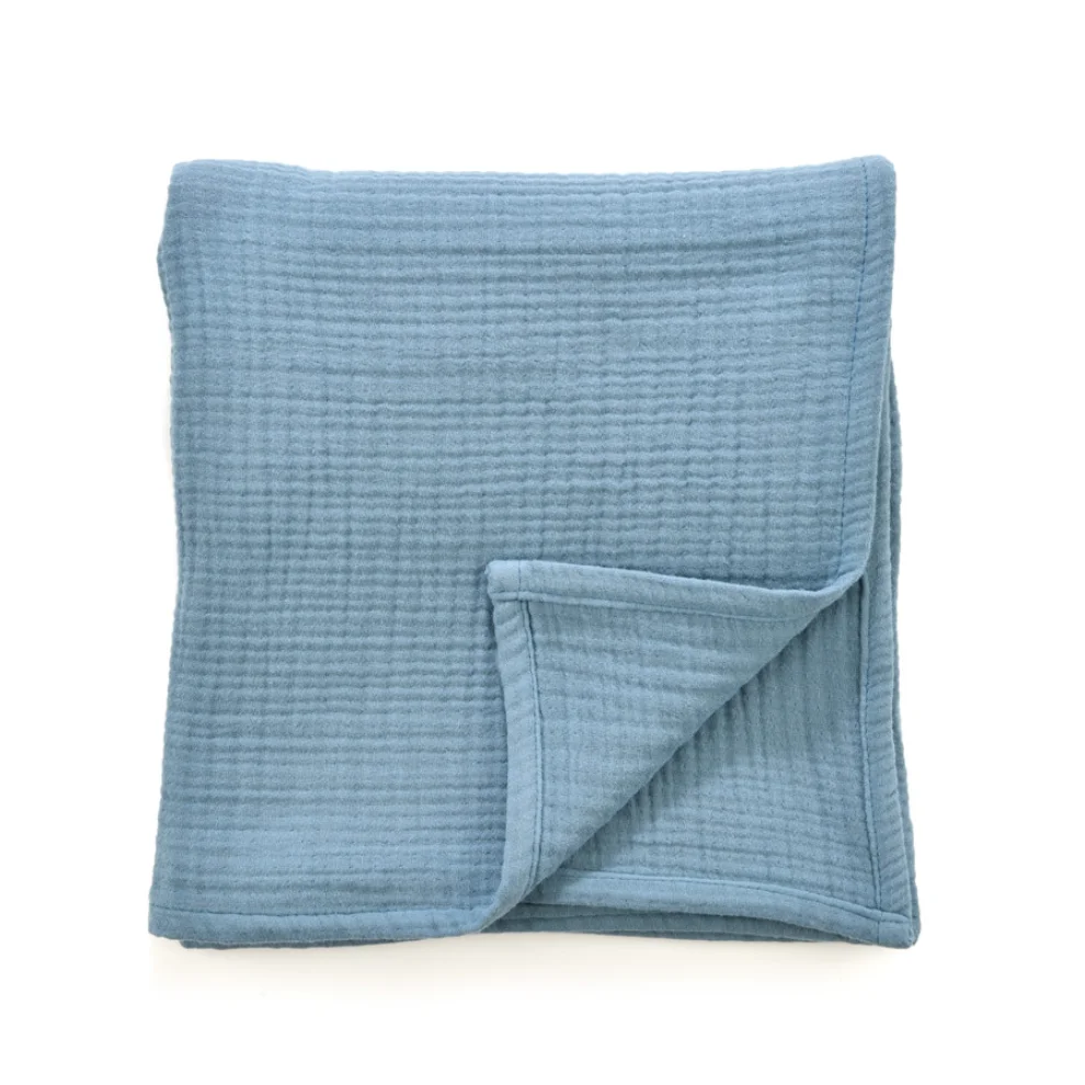 Bone Dea - 4 Layered Blue Müslin Blanket