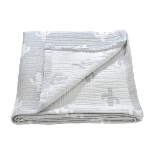 Bone Dea - 4 Layered Grey Cactus Müslin Blanket