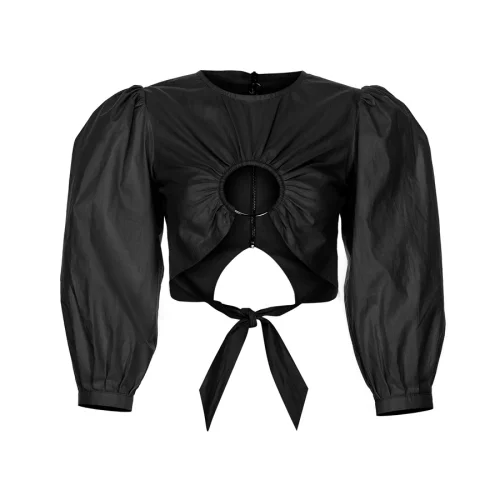 Reveal - Black Ring Blouse