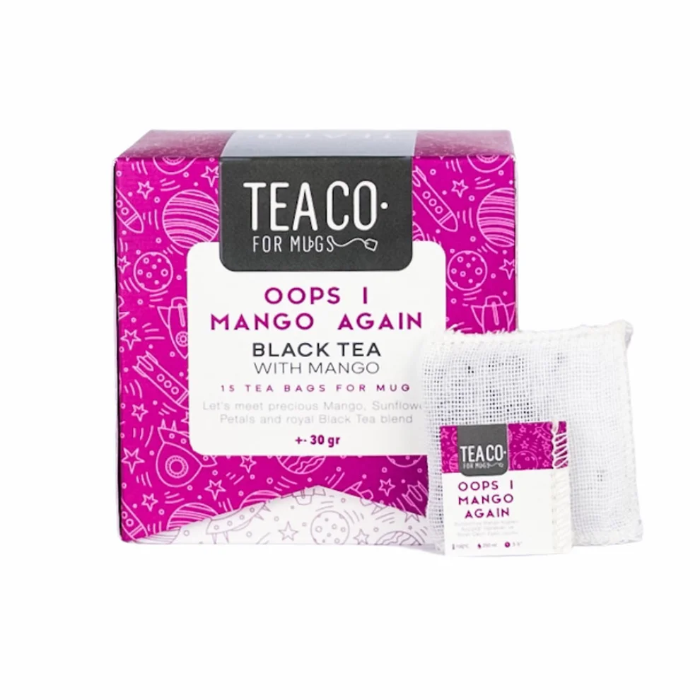 Tea Co. - Oops | Mango Again - Black Tea with Mango 15 Pieces Tea Bag Box