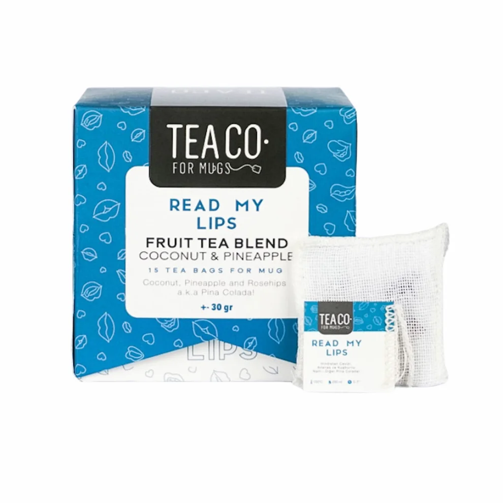 Tea Co. - Read My Lips - Fruit Tea With Pineapple And Coconut Tea Bag Box Of 15