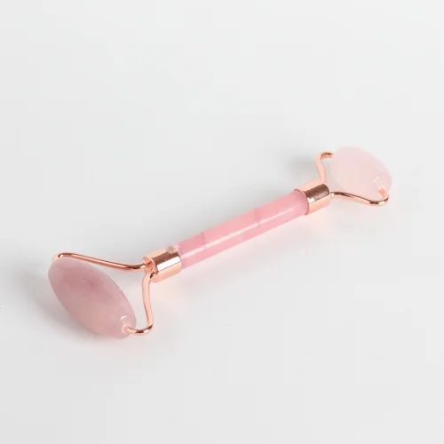 Root Aromaterapi - Rose Quartz Double Head Facial Massage Roller