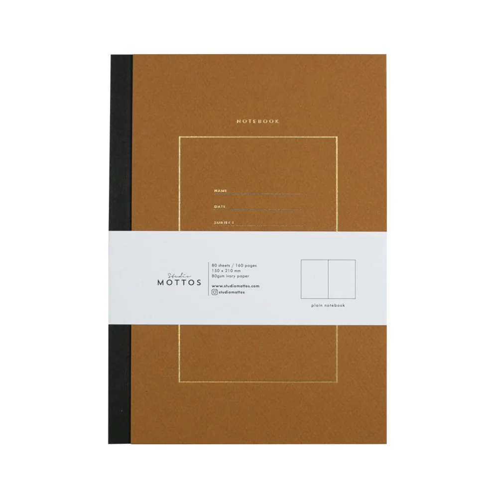 Studio Mottos - Plain Hard Cover Notebook 