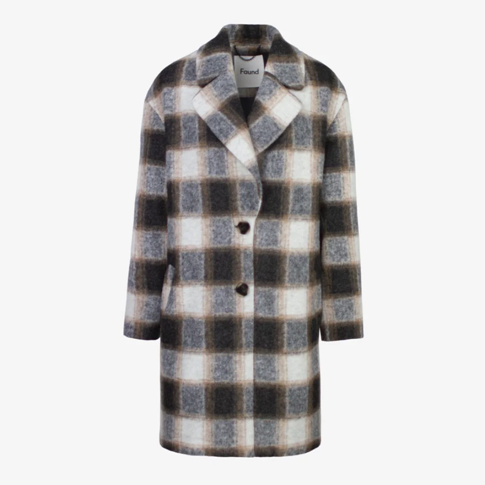 Faund - Plaid Basic Oversize Coat