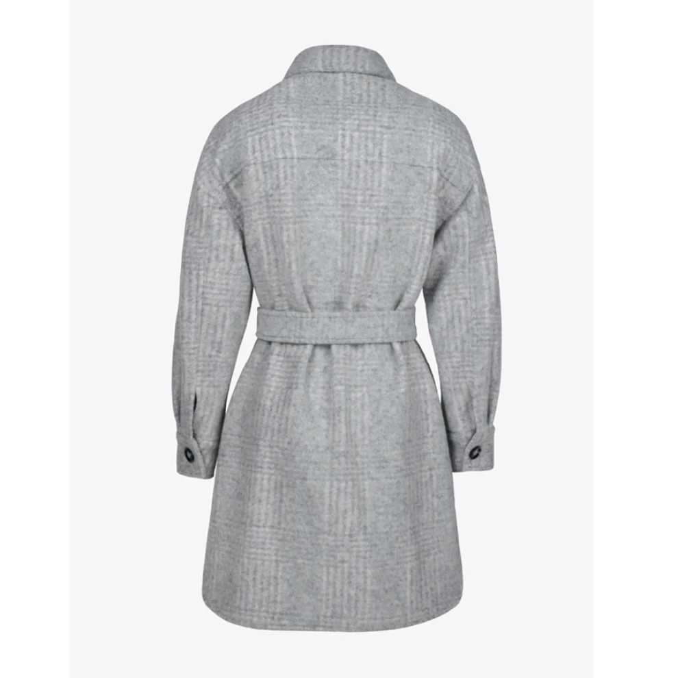 Faund - Plaid Belted Wool Shacket