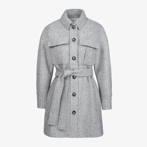 Faund - Plaid Belted Wool Shacket