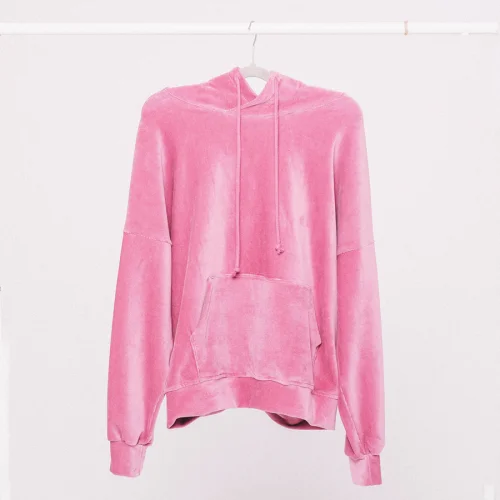 Mons Bons - Velvet Oversize Hoodie Sweatshirt