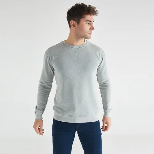 White&B Basics - Bisiklet Yaka Sweatshirt - I